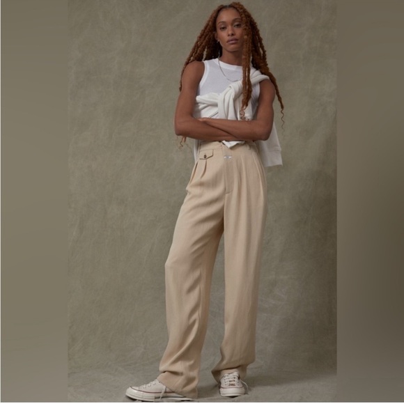 Anthropologie Closed Pleated Trouser paperbag chino parachute Pant unisex - Picture 1 of 14